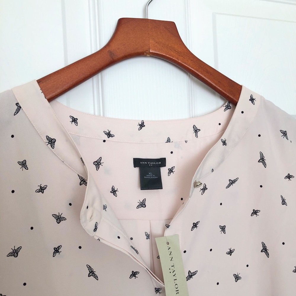 Ann Taylor blouse with Bee Print